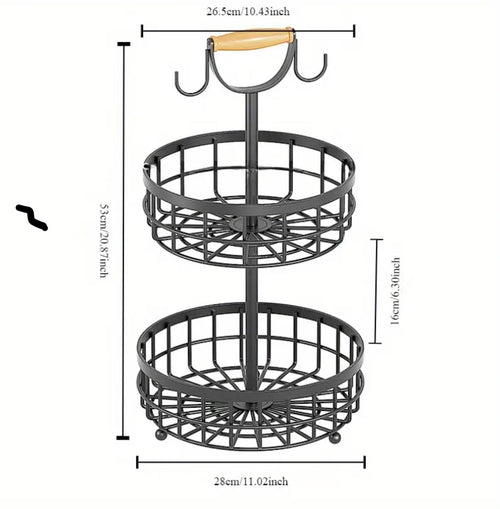 2-Tier Detachable Nordic Fruit/Vegetable Rack