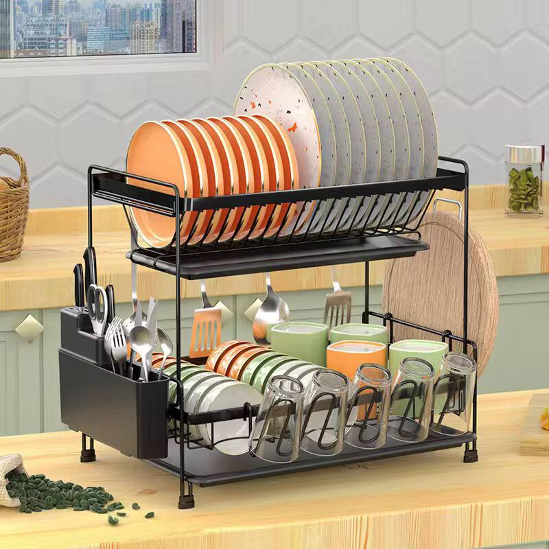 Unique Double  Layer  Carbon Steel Dishrack