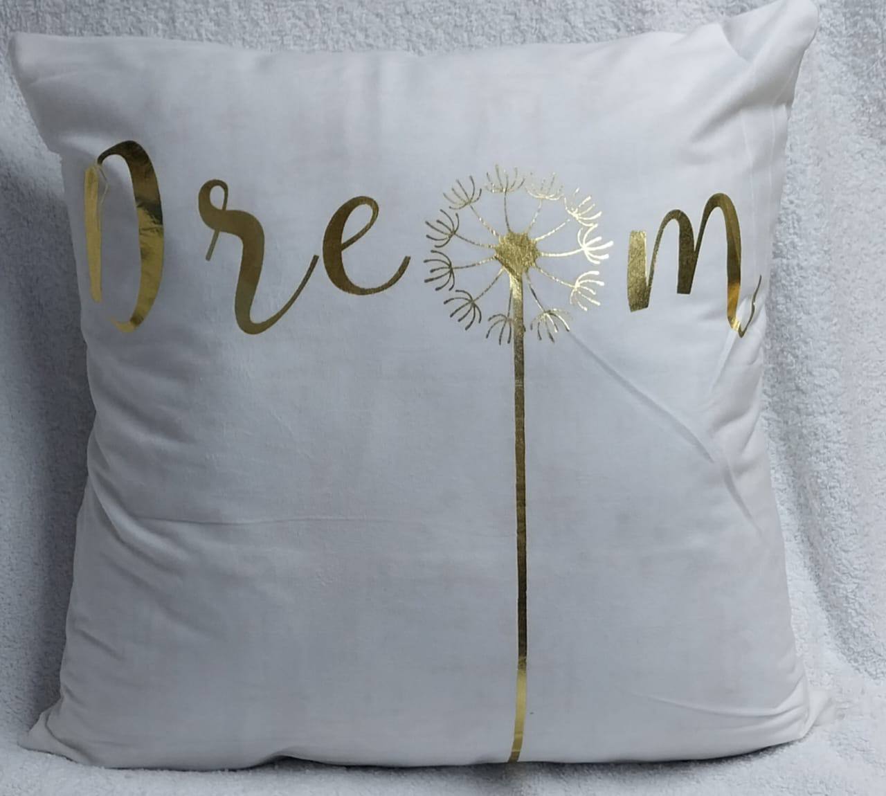 Gold printed cushion covers