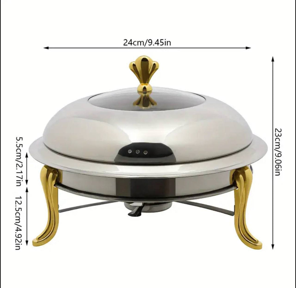 Stainless steel 28cm furnace chaffing dish food warmer