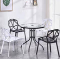 Modern simple geometric pattern like plastic chairs