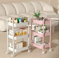 Multi purpose 3 -layer metal storage / movable trolley rack