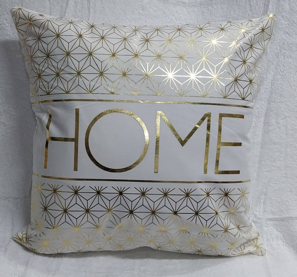Gold printed cushion covers