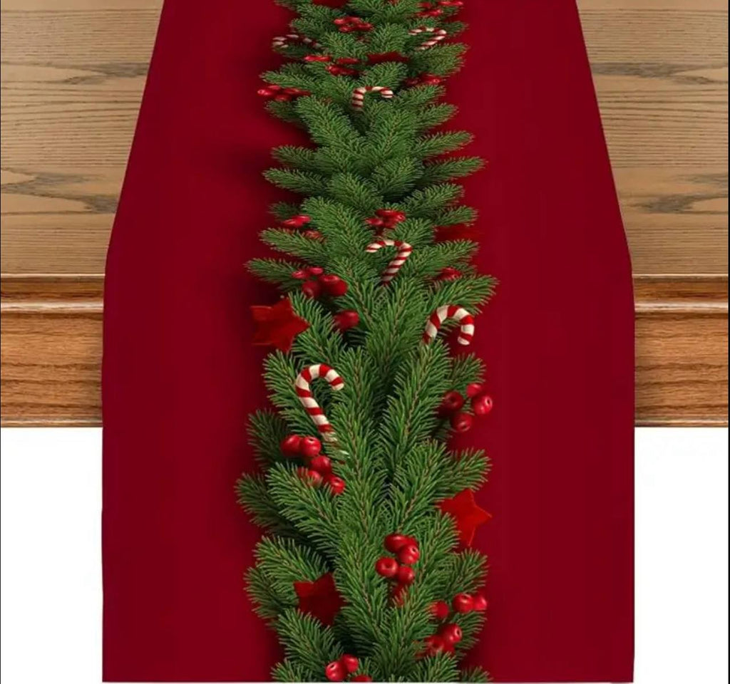 Christmas Table Runner Snowman Gnome Table Cloths Linen Table Runners
