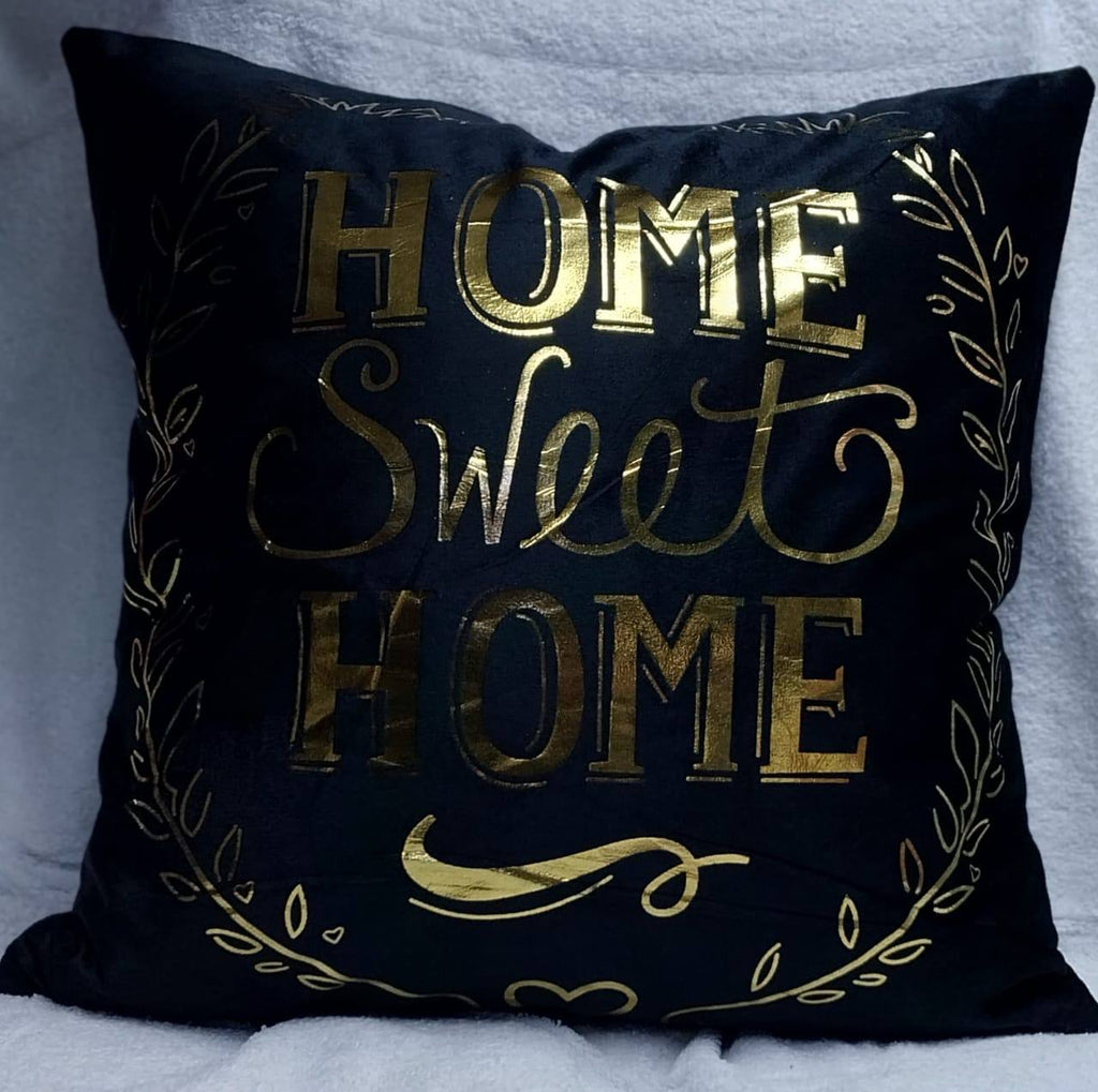 Gold printed cushion covers