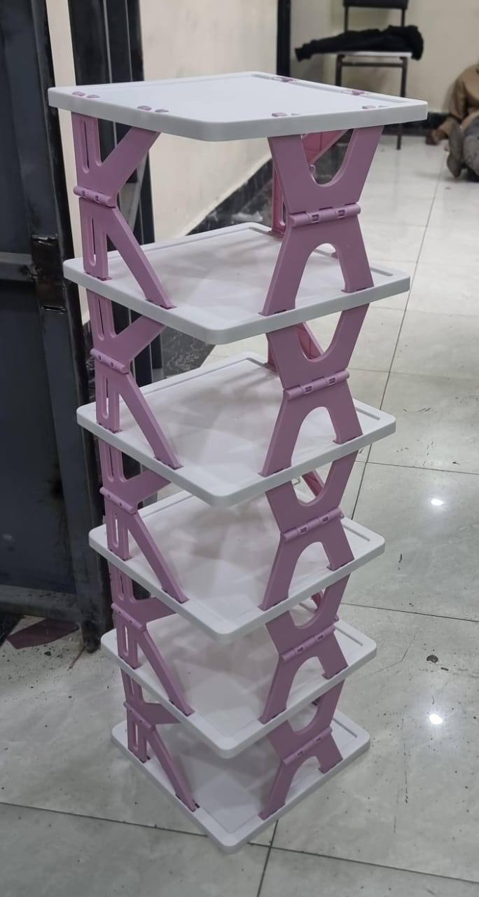 275mmå? x 95cm high 6 layer Foldable Retracting shoe rack