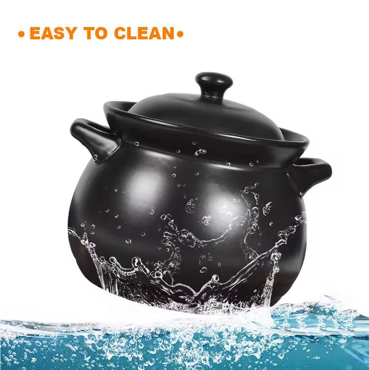 Black ceramic cooking pot now available in 2 sizes