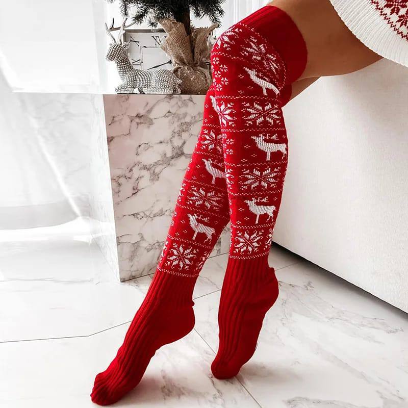 Stylish Winter-Christmas themed  Women‰۪s Knit Leg Warmers