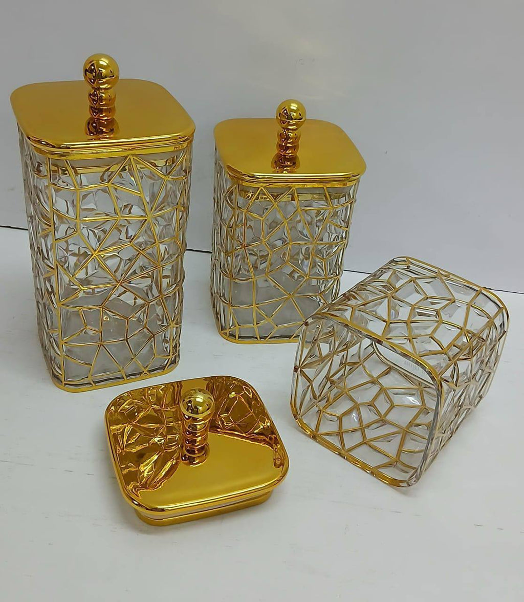 3 in 1 Transparent storage jars