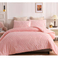 3pc Tufted  Wave Duvet cover setl