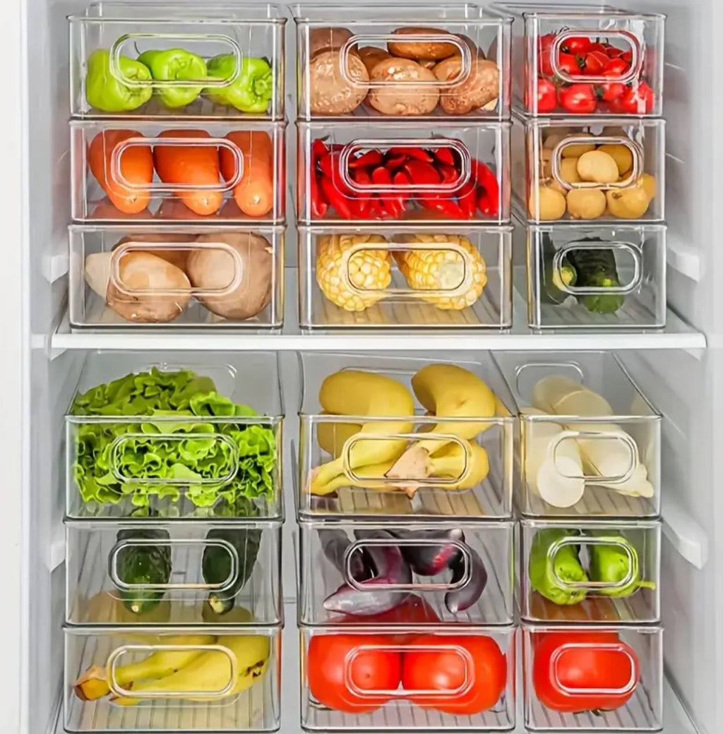Acrylic fridge//shelves open containers