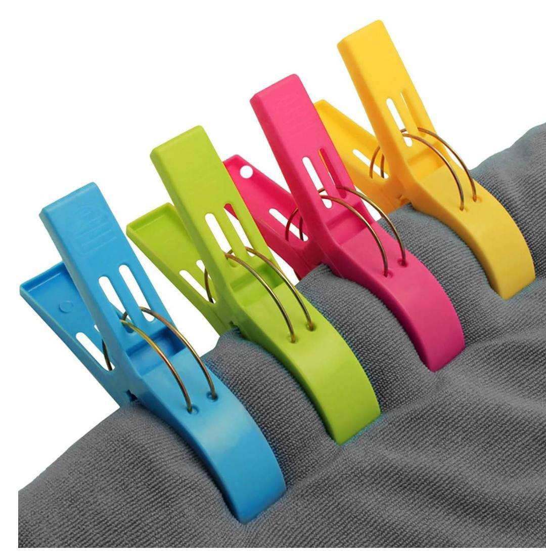 4Pcs Bright & Sturdy & Big Balcony Clips: