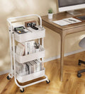 Multi-functional movable trolley storage rack