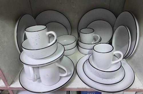 24pcs Reactive Glazed Ceramic Dinneer set