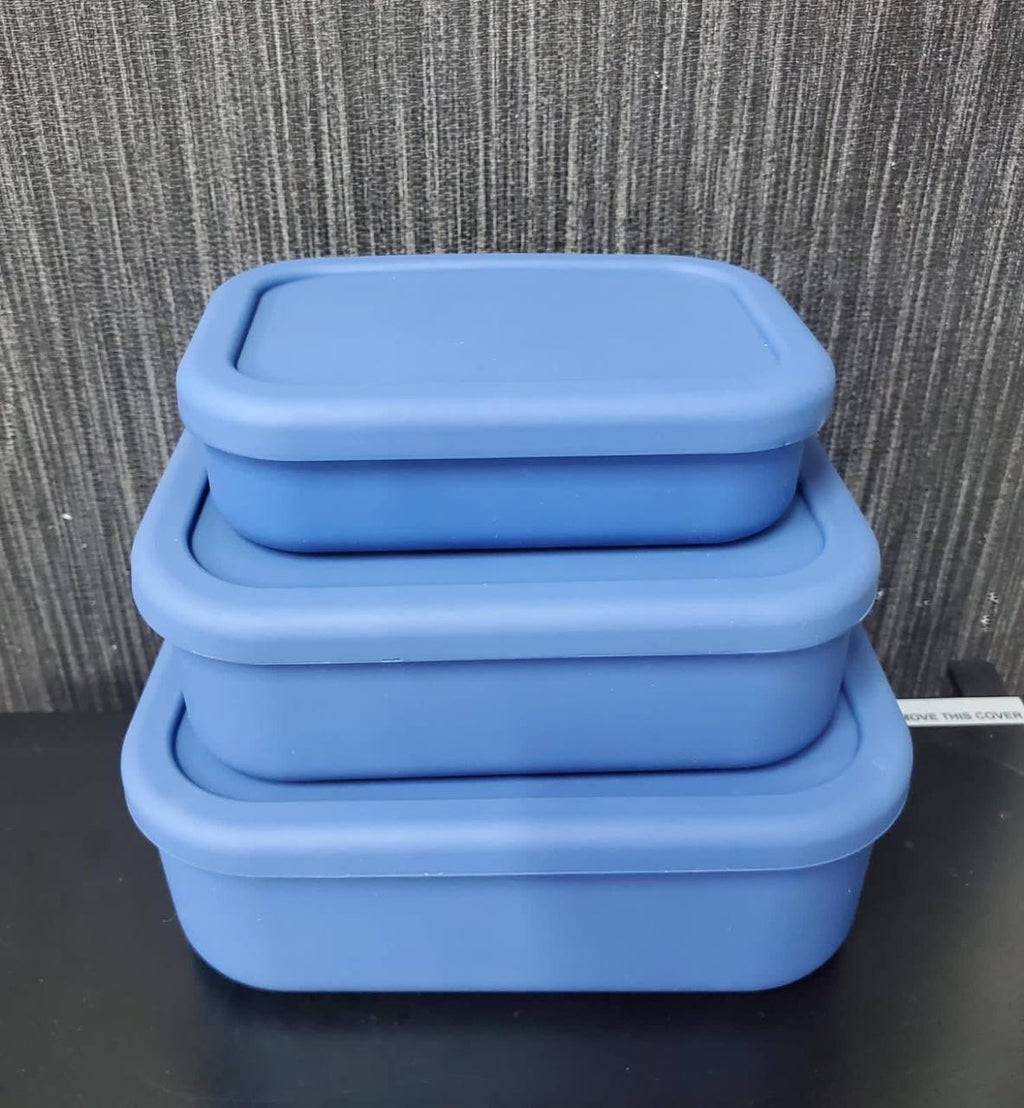 Leak proof & Food grade Silicone Lunch box set