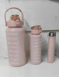 3 in 1 motivatonal water bottle set