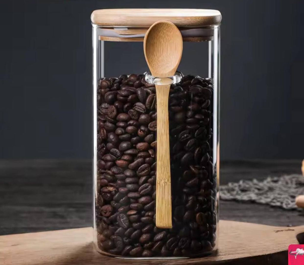 Glass  jar with Bamboo lid &
