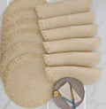 Luxurious woven round rattan Table mats/placemat
Size: 38cms
Colour: Dark brown, light brown and cream white