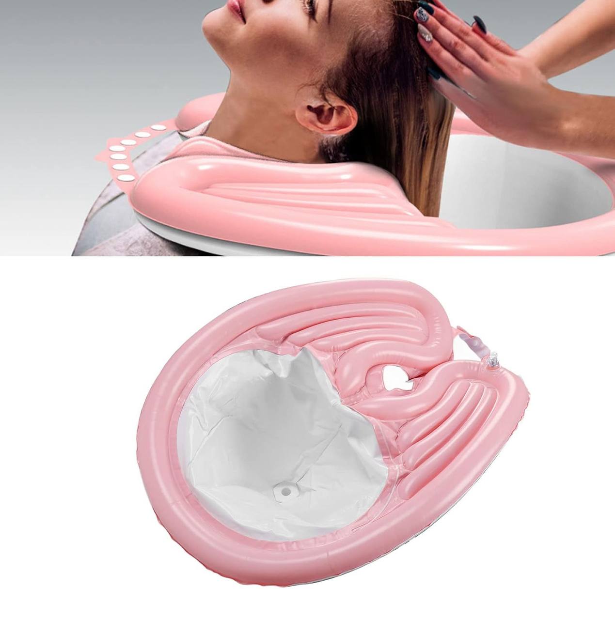 Inflatable high quality washing basin for home or bed.. perfect for kids and home hair care or bedridden people