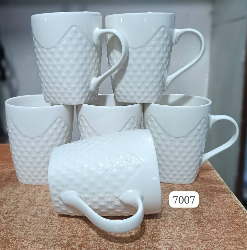 White ceramic mugs