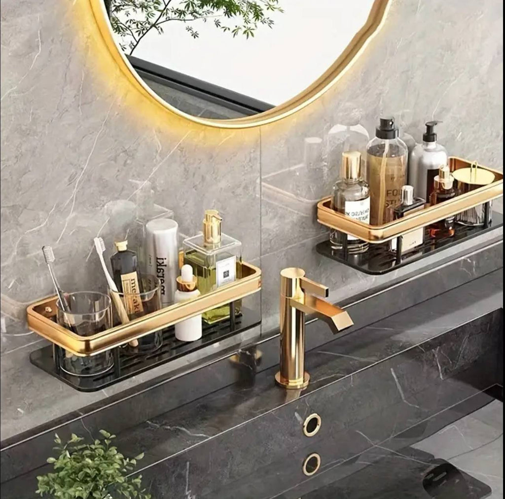 Double bathroom racks