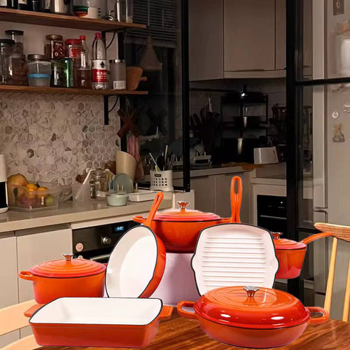 11pcs cast iron cookware