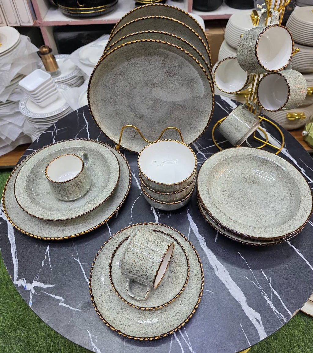 36pcs Dinner set. Elegant Luxury European Kiln Porcelain Dinner set.