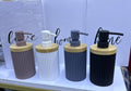 Bamboo luxury Lotion pump bottle for kitchen/ bathroom countertops / shower gel/ decorative soap dispenser