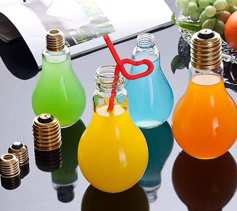 Glass Cups Light Bulb Shaped 
3pcs