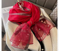 Luxury Pearl Print Scarf for Women