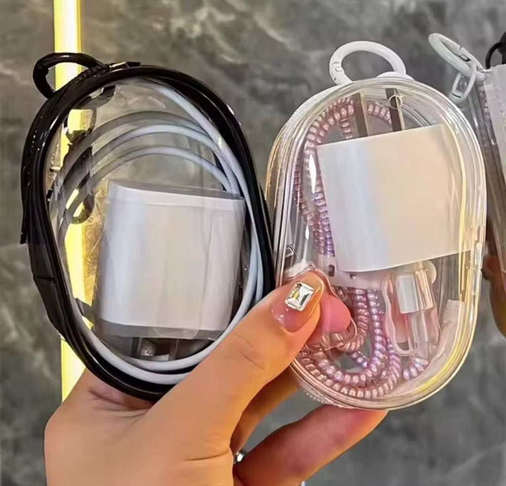 Portable Mini Clear Zipper Storage Bag