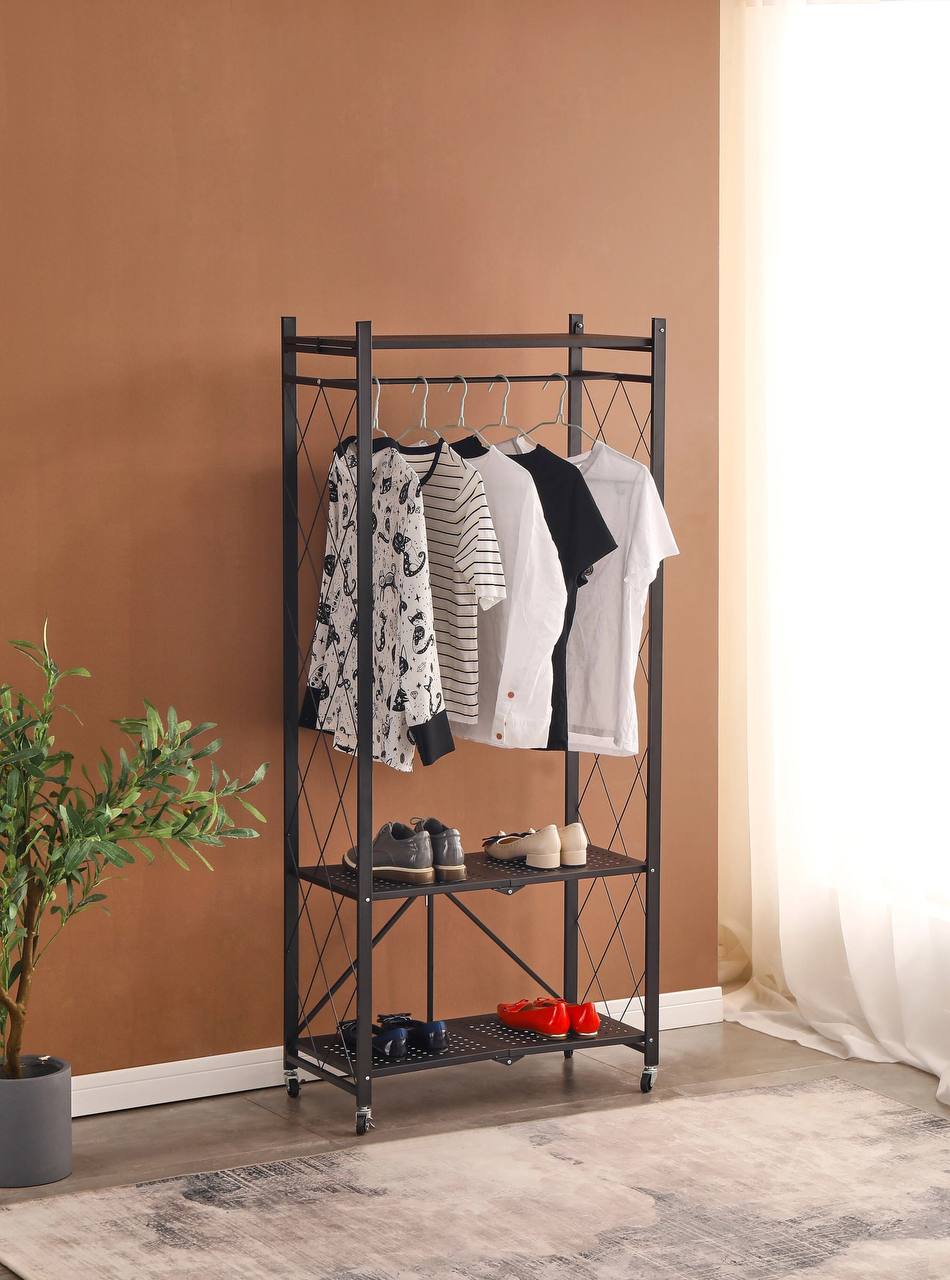 Foldable Clothing Storage Rack ‰ÛÒ Metal Carbon Steel