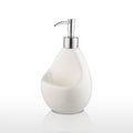 Fancy single ceramic lotion / soap dispenser with wash pad