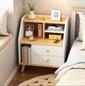 Bedside table with compartments and two drawers