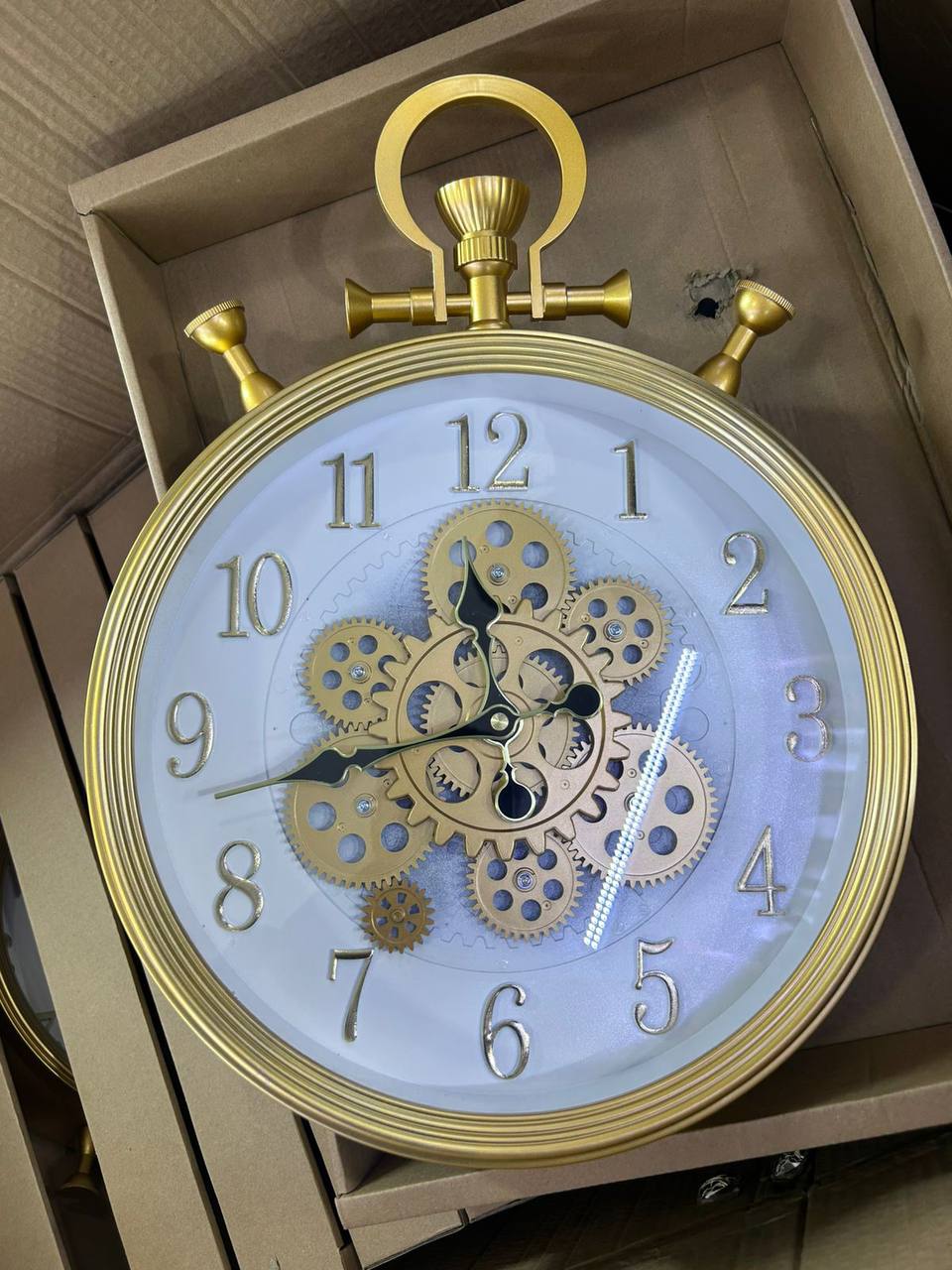 Gold gear clocks