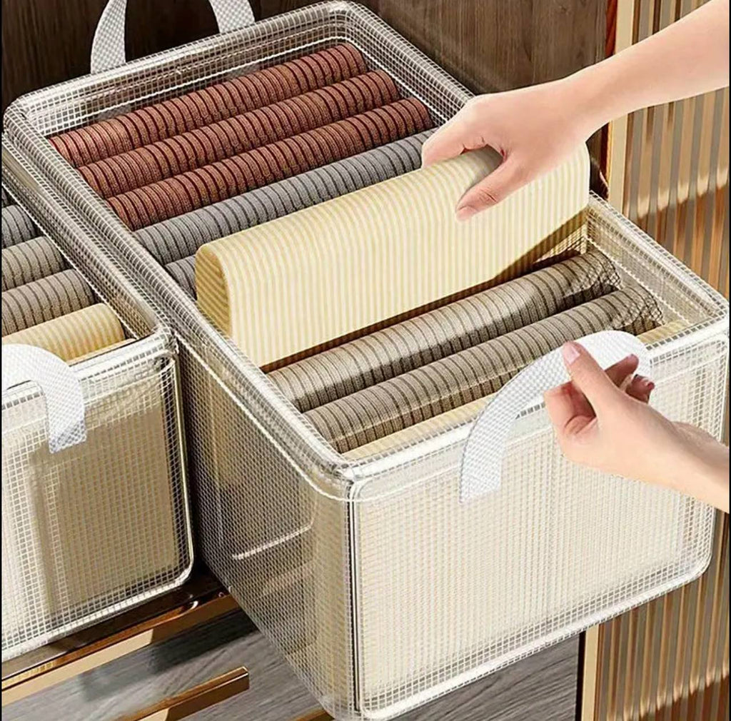 Thick transparent fabric closet organizer