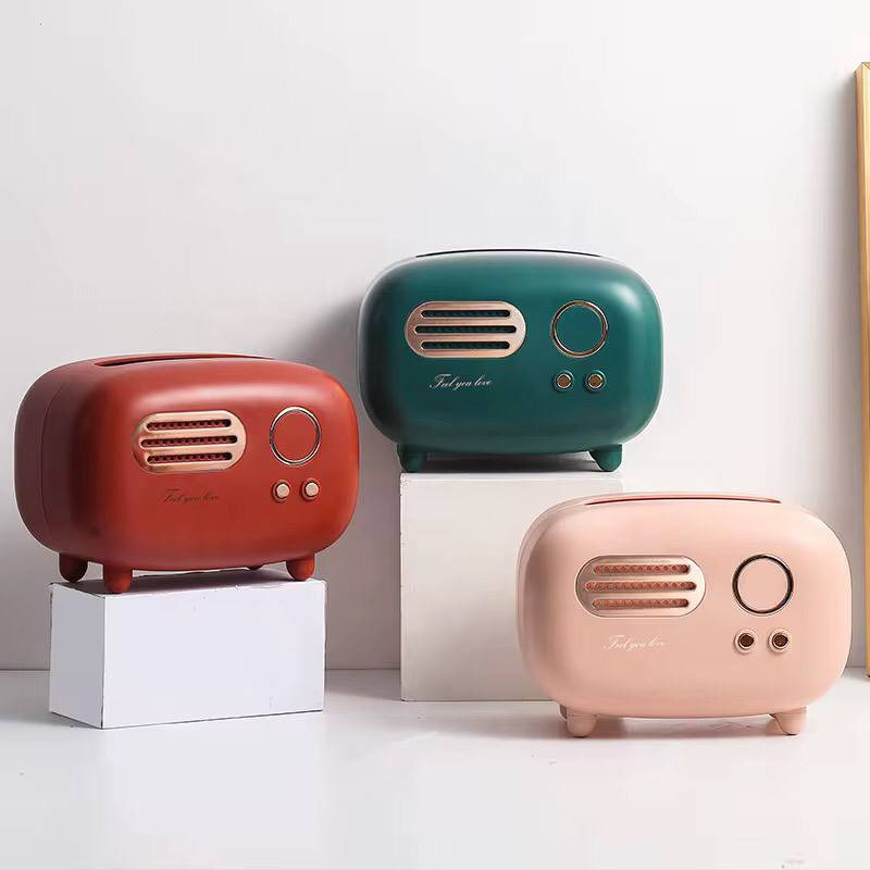 Radio-like tissue serviette holder
