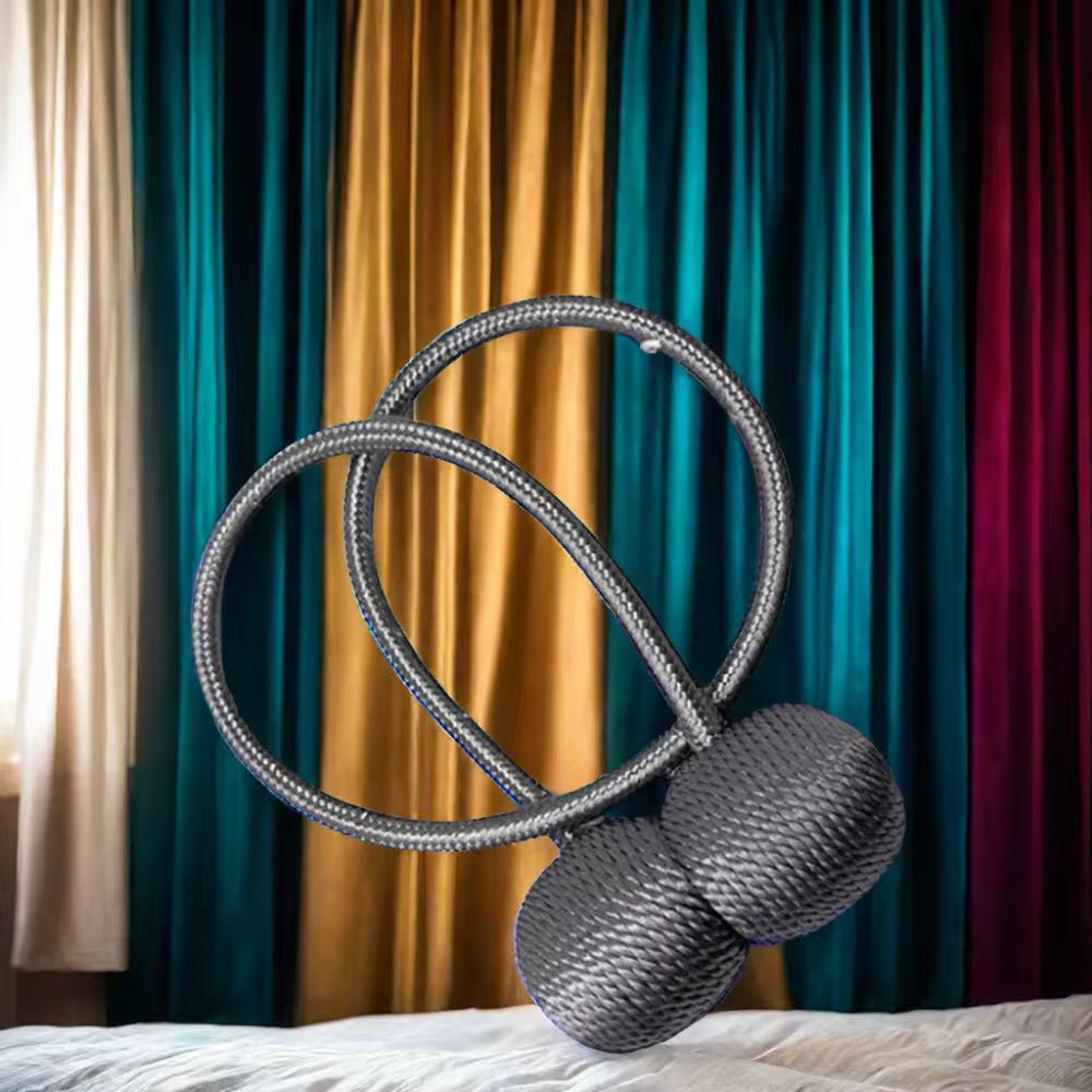 Magnetic curtain holders 
A pair