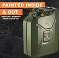 Metallic gasoline cans