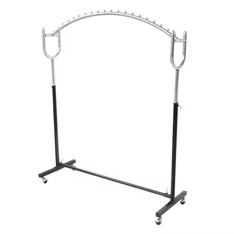 Premium arched clothing rack with 360å¡ wheels for easy movement.
Strong, stylish, and perfect for boutiques, pop-ups, and home closets
Sleek arched garment rack