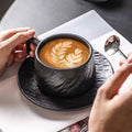 6pc set Black cup and saucer