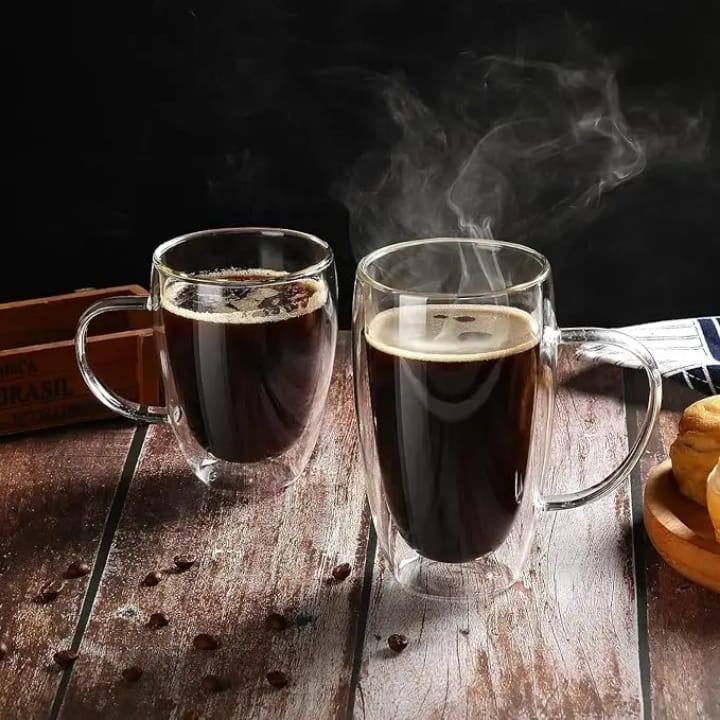 Elegant Double-Walled Glass Design ‰ÛÒ Keeps beverages hot while the outer layer stays cool to touch