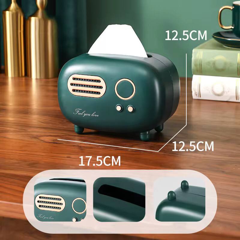 Radio-like tissue serviette holder