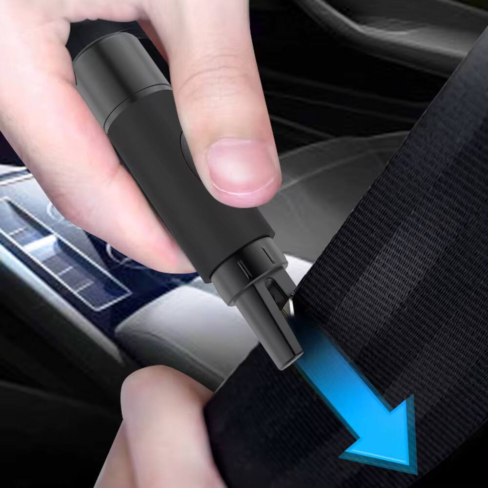 2in1 emergency safety hammer car glass breaker and seat belt cutter