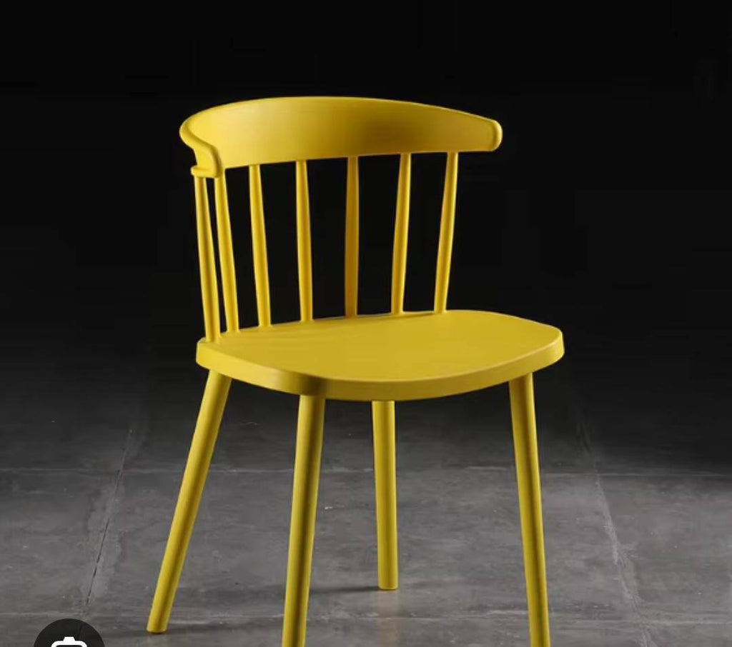 Creative Bright Yellow Polypropylene Dining Chairs ‰ÛÒ Set of 2 with Ergonomic Backrest and Durable Single Moulded Frame for Modern Spaces. (Pack of 2)