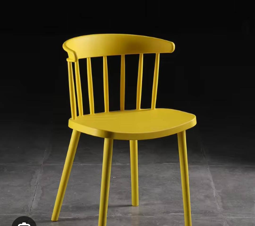 Creative Bright Yellow Polypropylene Dining Chairs ‰ÛÒ Set of 2 with Ergonomic Backrest and Durable Single Moulded Frame for Modern Spaces. (Pack of 2)