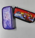 Cartoon themed Frozen Princess Elsa and Iron man Student Pencil pouch Case