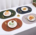 NORDIC DOUBLE SIDED 6PCS LEATHER ANTI-SLIP TABLE MATS