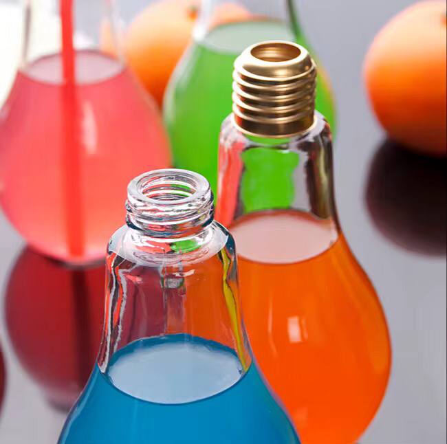 Glass Cups Light Bulb Shaped 
3pcs