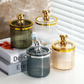 Luxury cute bear cotton swab storage box